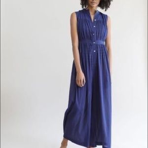 RARE HTF MARA HOFFMAN Gathered Wide Leg Jumpsuit L